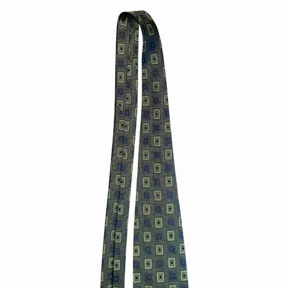 Martin Wong Screenplay Classic Wide Green Necktie - Picture 4 of 10